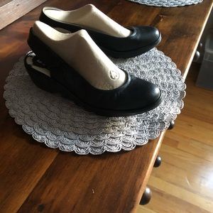 Fly London Black Slingback